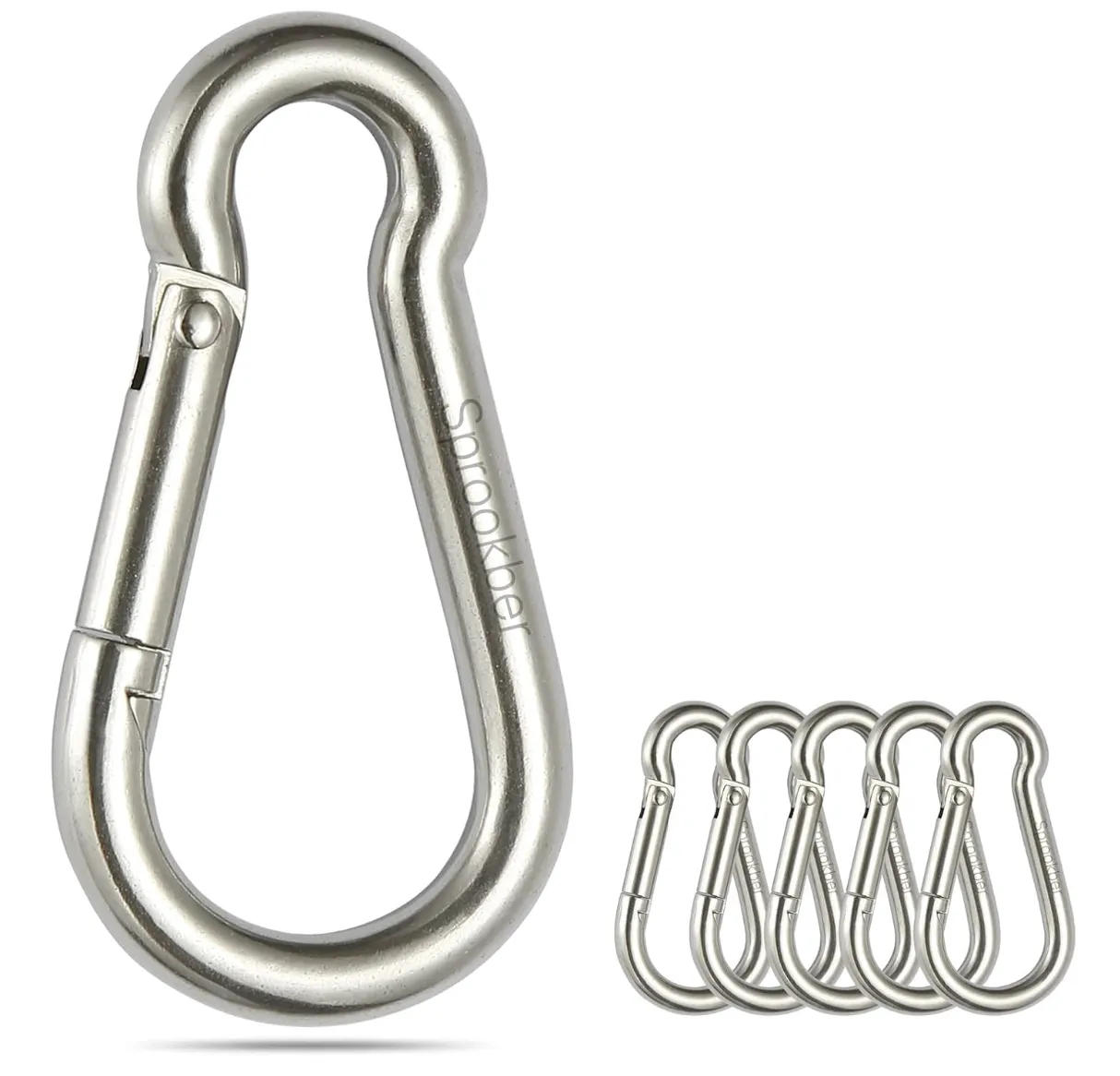 Stainless Steel Spring Snap Hook Carabiner