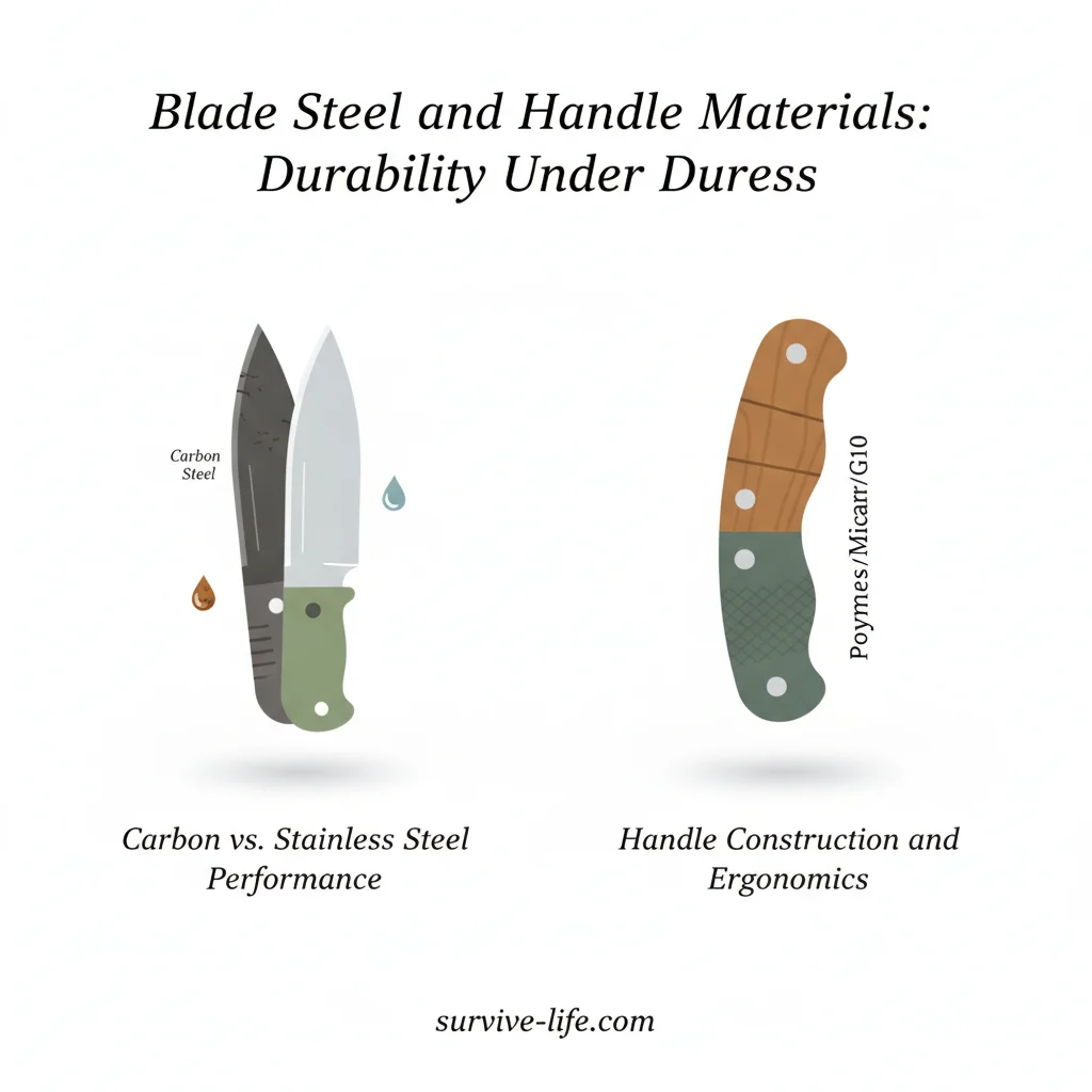 Blade Steel and Handle Materials: Durability Under Duress - Illustration
