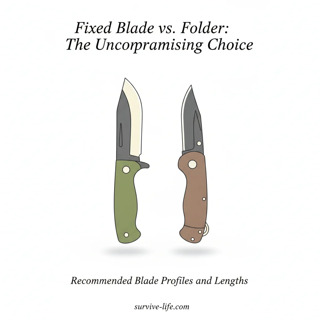 Fixed Blade vs. Folder: The Uncompromising Choice - Illustration